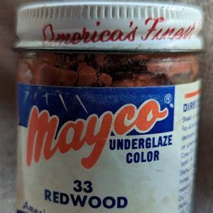 Vintage Mayco Underglaze #33 Redwood – c 1970s